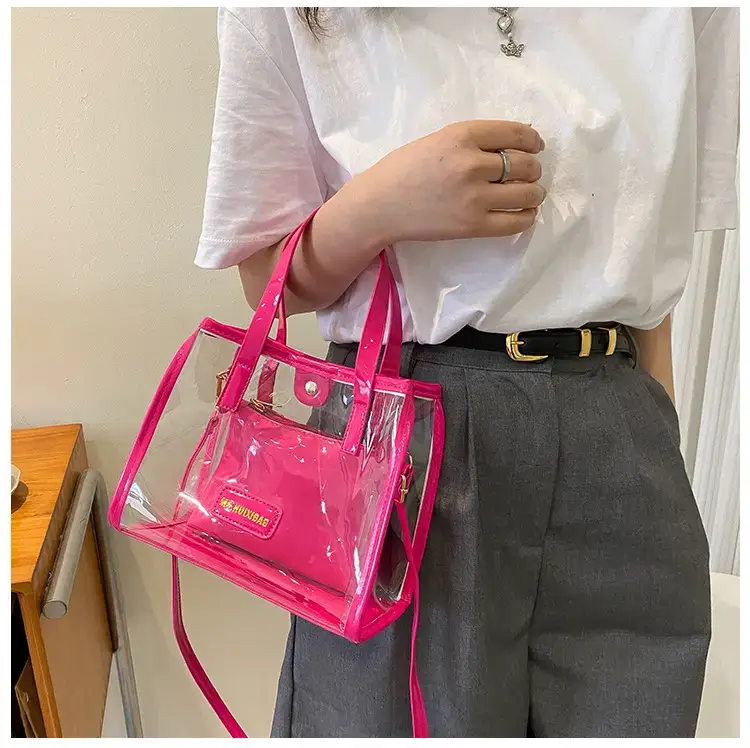 Transparent Jelly Shoulder Bag Pink 2023 — feature 12