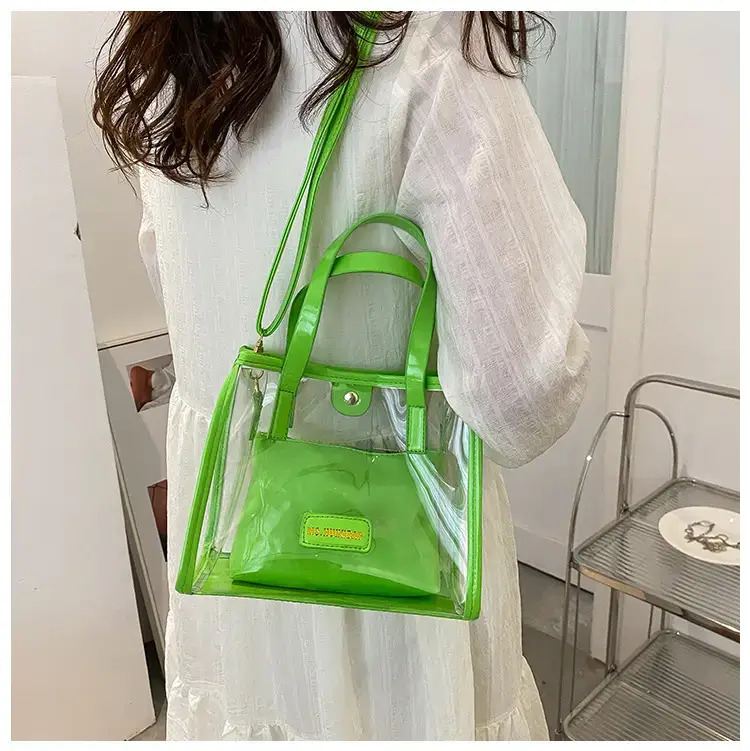 Transparent Jelly Shoulder Bag Pink 2023 — feature 15