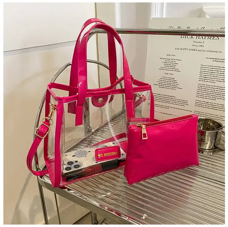 Transparent Jelly Shoulder Bag Pink 2023 — feature 28