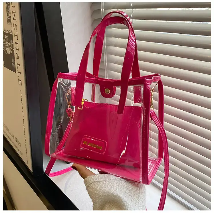 Transparent Jelly Shoulder Bag Pink 2023 — feature 30