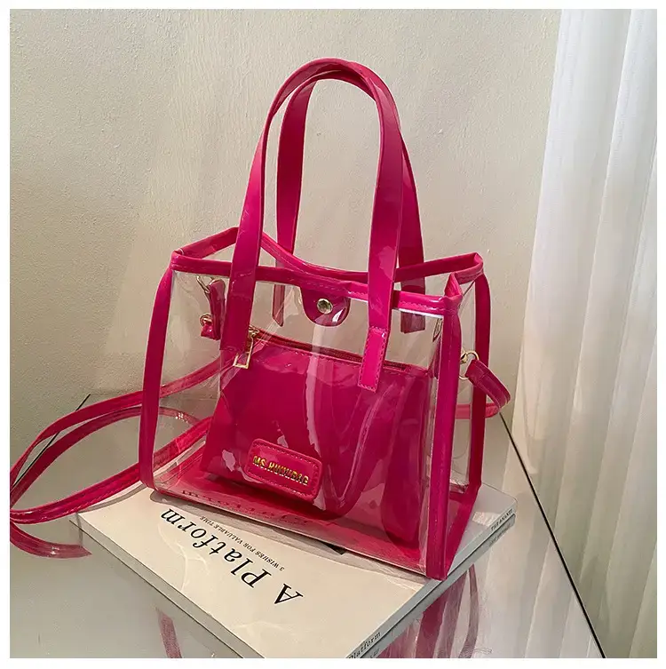 Transparent Jelly Shoulder Bag Pink 2023 — feature 37