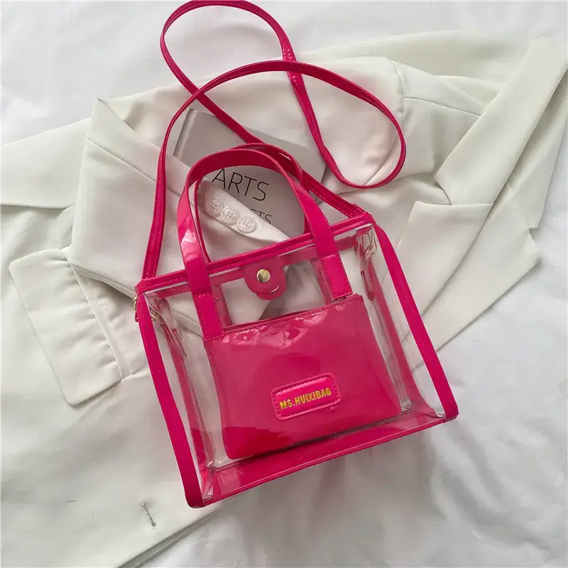 Transparent Jelly Shoulder Bag Pink 2023 - Image 2