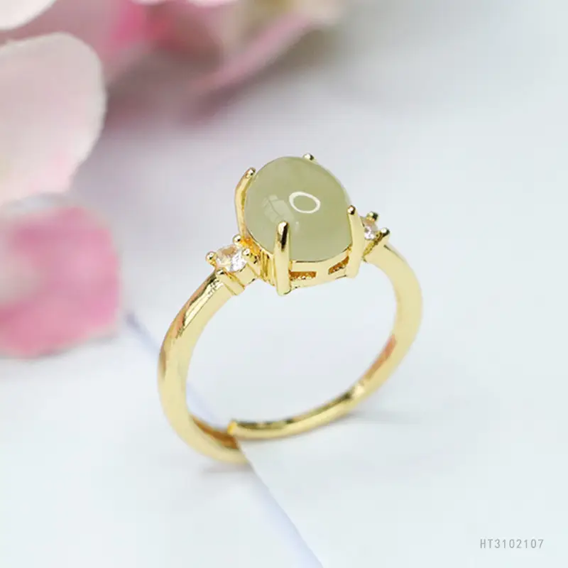 Guan Yu Jade Ring with Prong Setting - Image 5