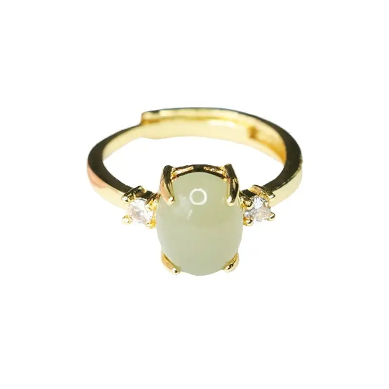 Guan Yu Jade Ring with Prong Setting - Image 6