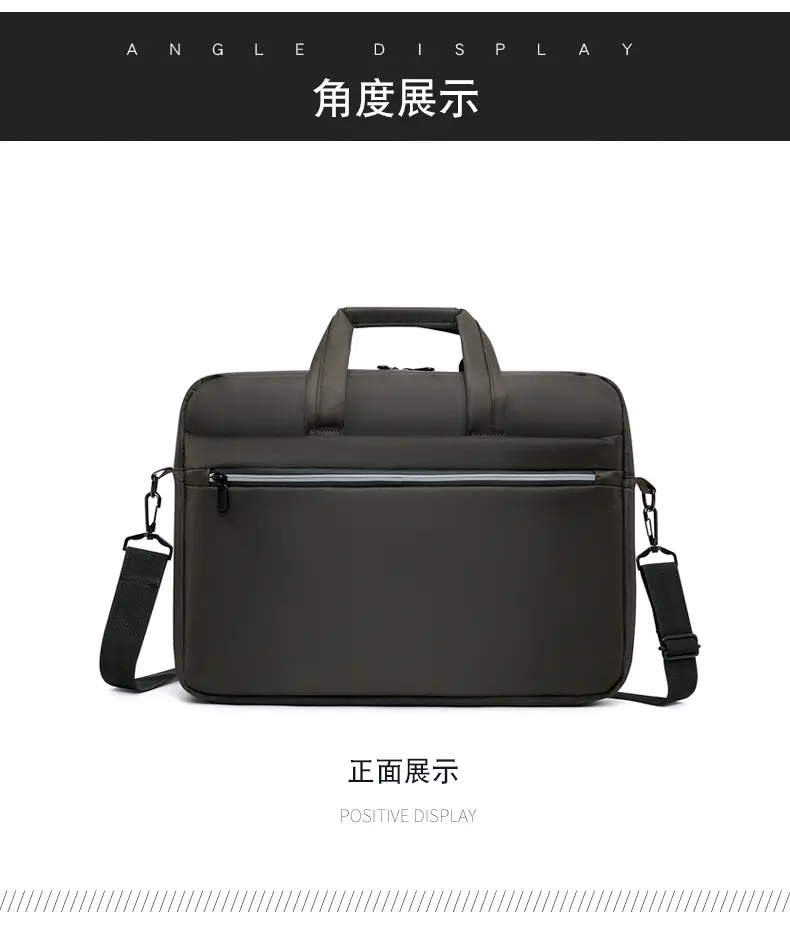 Black Factory Wholesale Business Laptop Bag Shoulder Commuter — feature 18