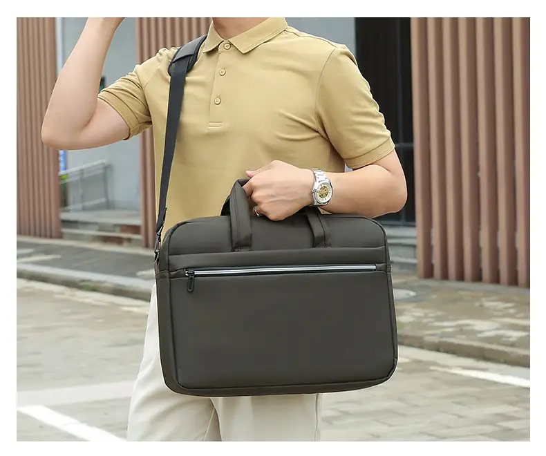 Black Factory Wholesale Business Laptop Bag Shoulder Commuter — feature 23