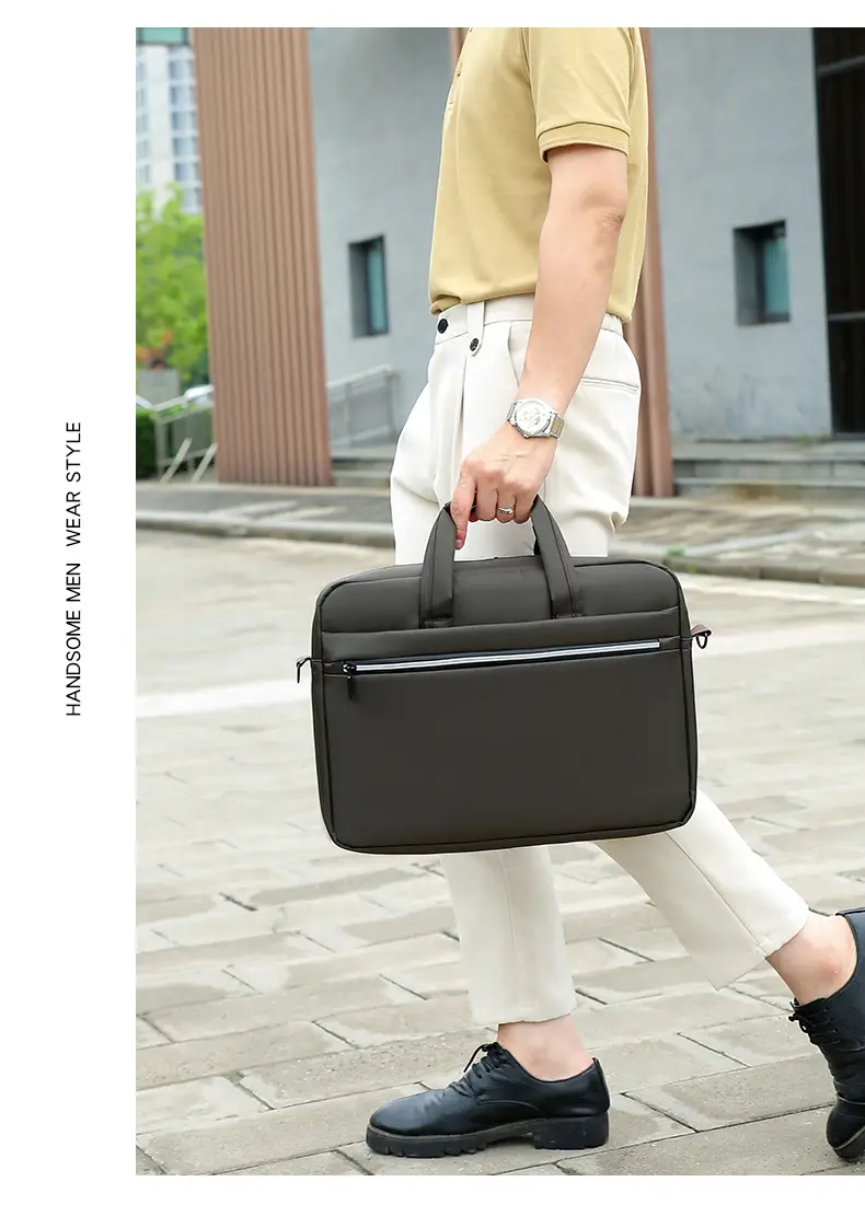 Black Factory Wholesale Business Laptop Bag Shoulder Commuter — feature 25