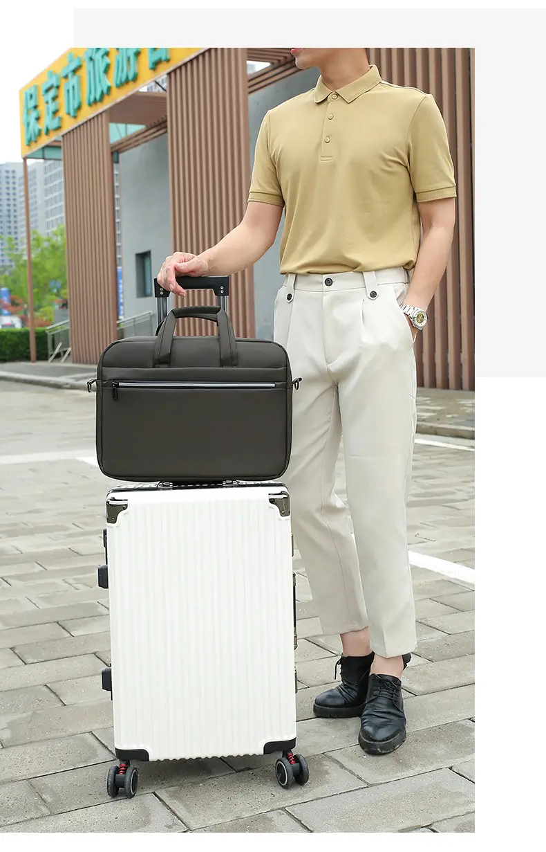 Black Factory Wholesale Business Laptop Bag Shoulder Commuter — feature 26