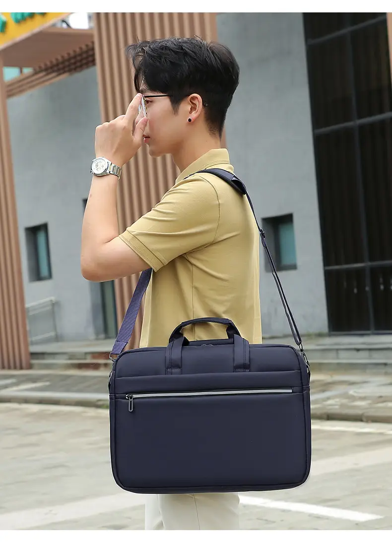 Black Factory Wholesale Business Laptop Bag Shoulder Commuter — feature 28