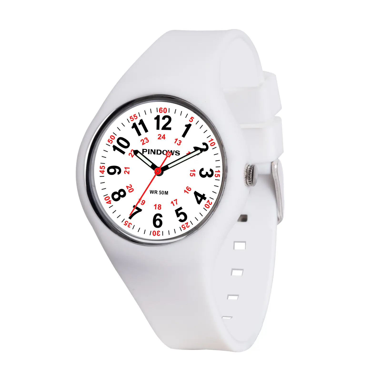 White Waterproof Quartz Watch for Girls Boys