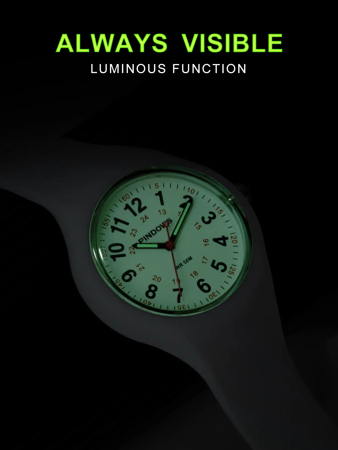 White Waterproof Quartz Watch for Girls Boys — feature 7