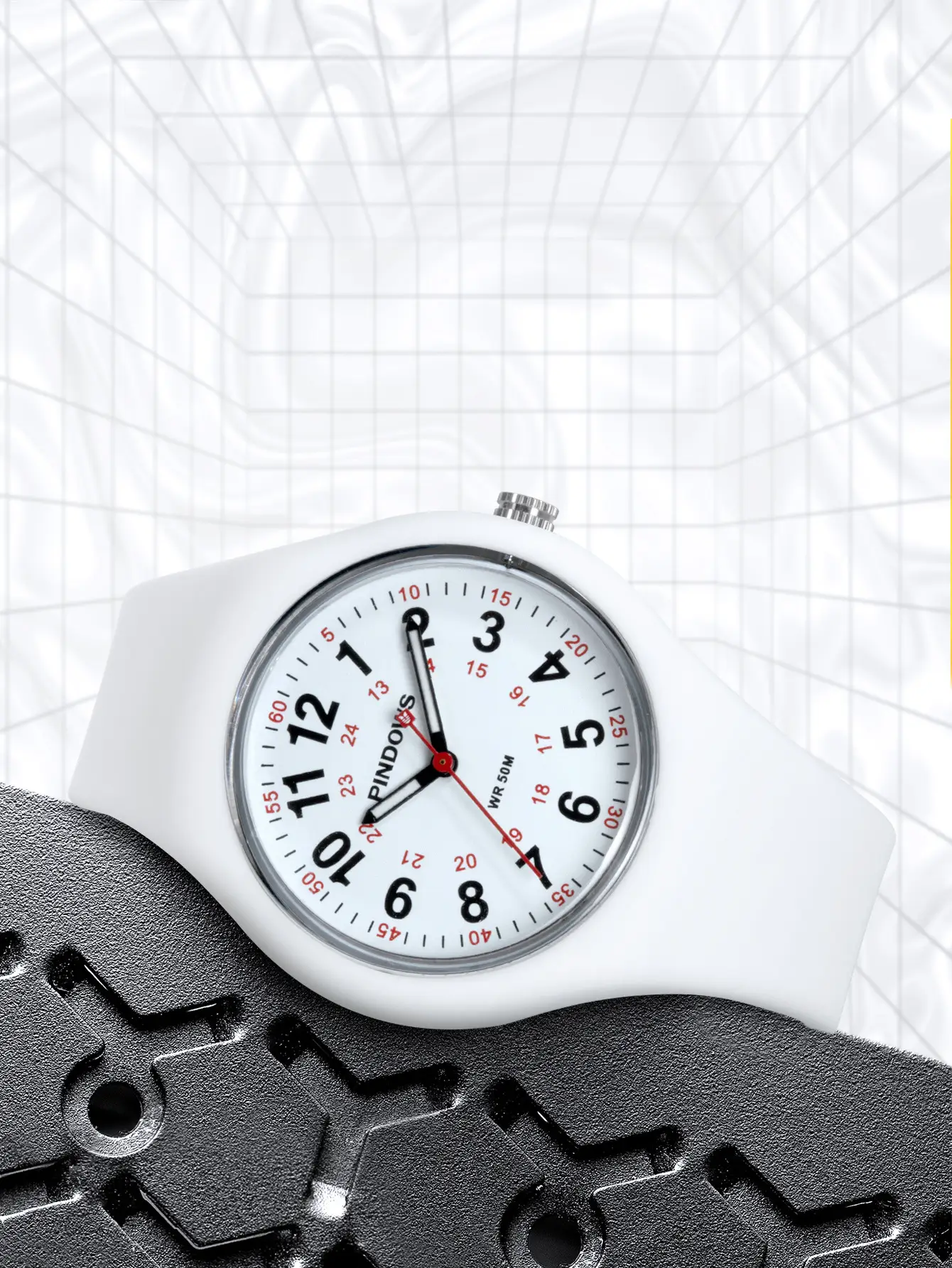 White Waterproof Quartz Watch for Girls Boys — feature 8