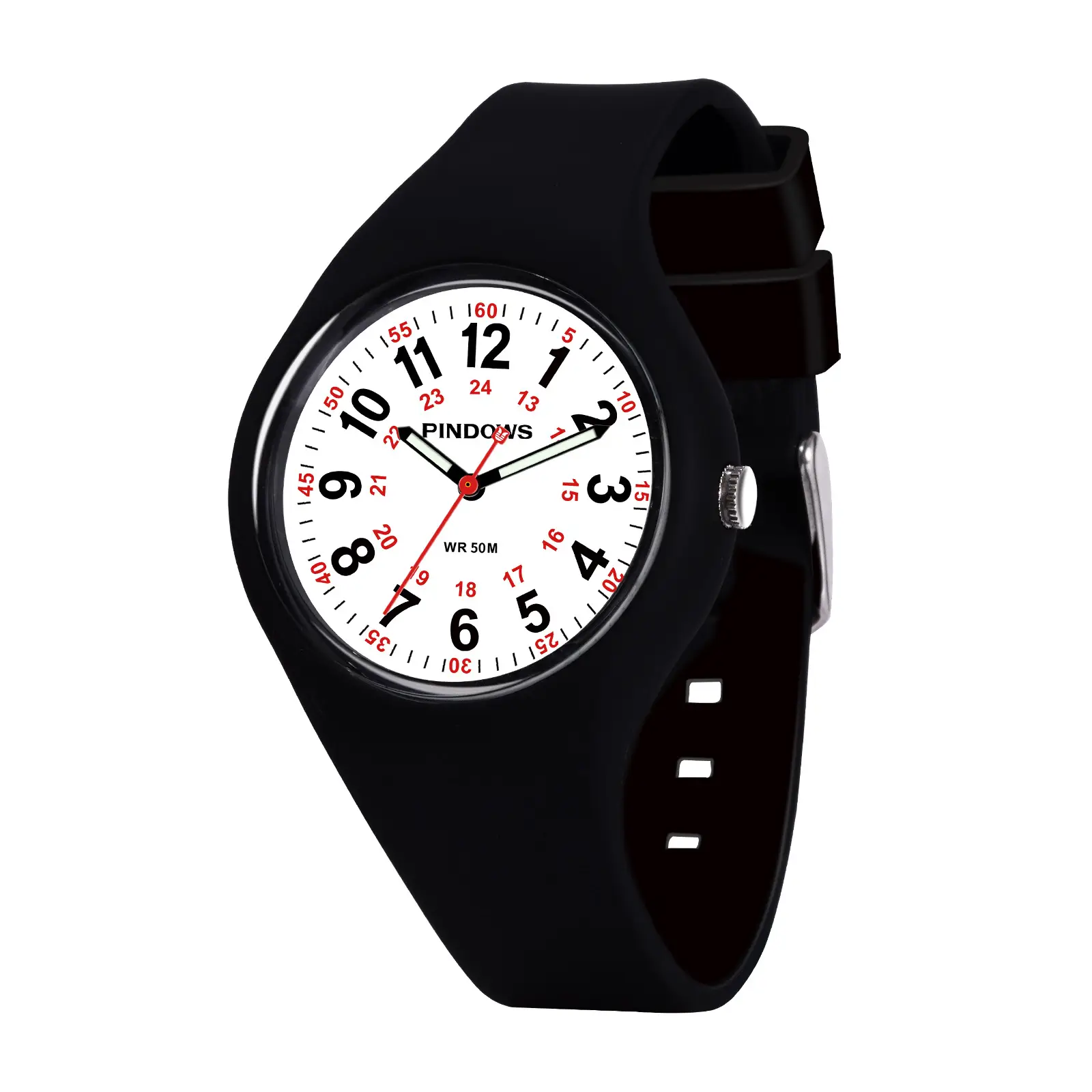 White Waterproof Quartz Watch for Girls Boys
