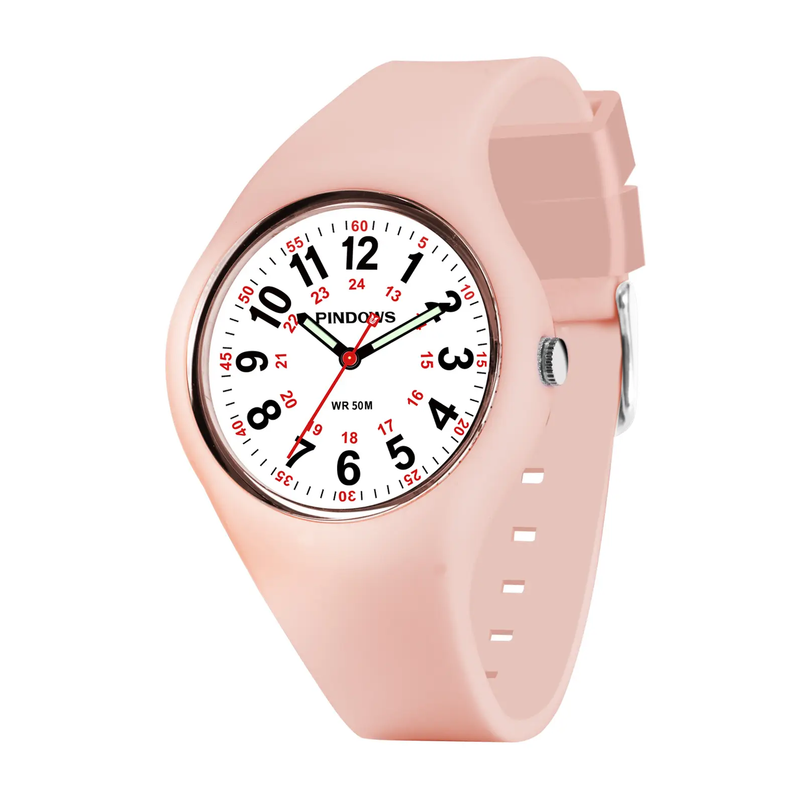 White Waterproof Quartz Watch for Girls Boys