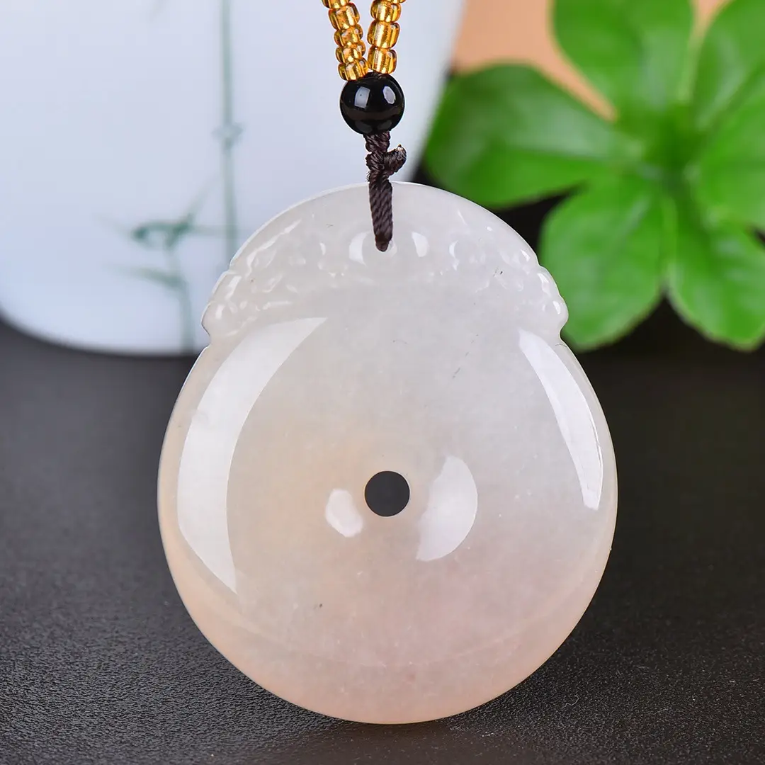 Gold Jade Peace Buckle Necklace Set of 3 - Image 2