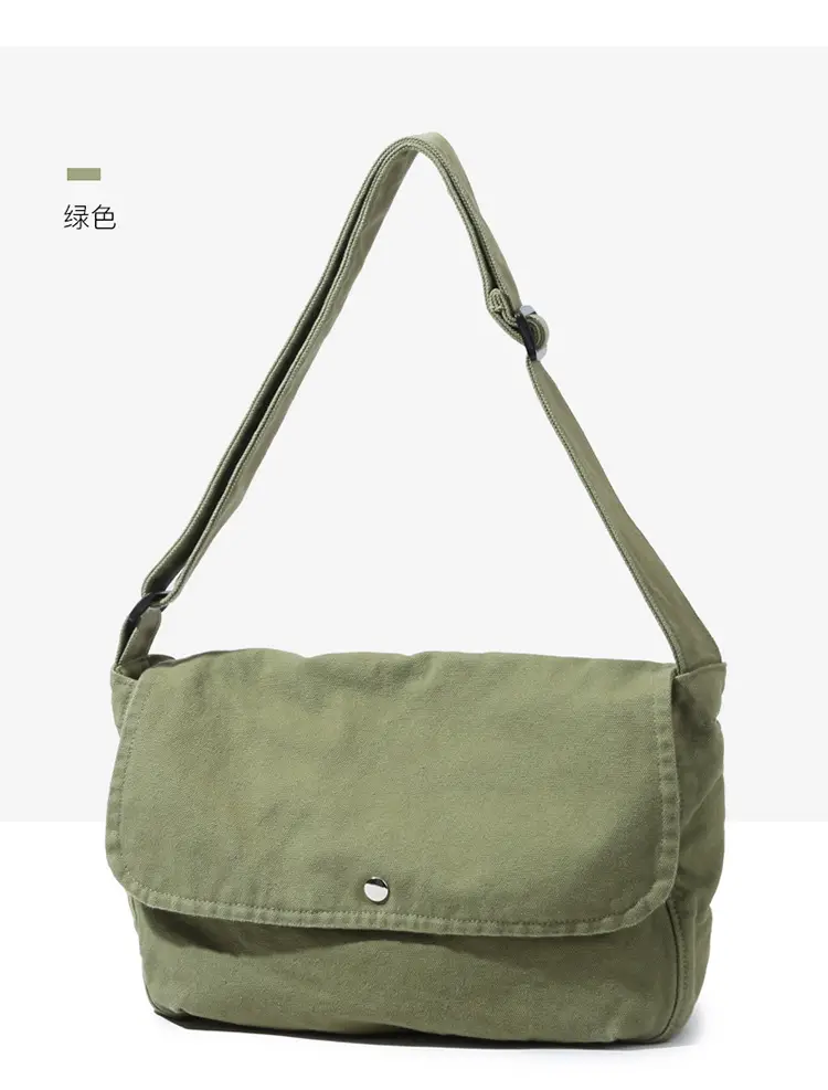 Pure Cotton Crossbody Bag Black Canvas 16oz — feature 14