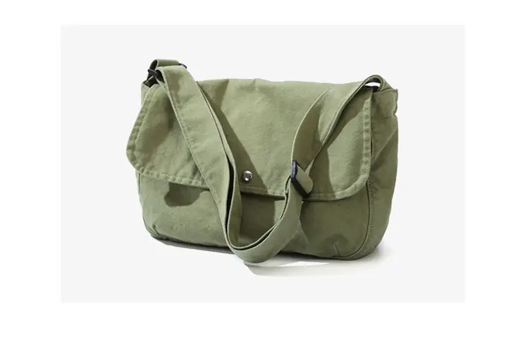 Pure Cotton Crossbody Bag Black Canvas 16oz — feature 3