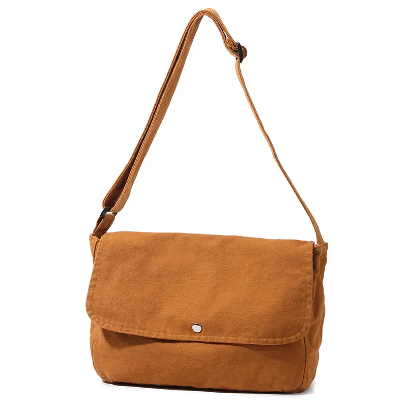 Pure Cotton Crossbody Bag Black Canvas 16oz - Image 2