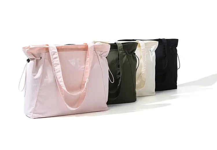 Waterproof Nylon Shoulder Bag Large Capacity Pink — feature 3