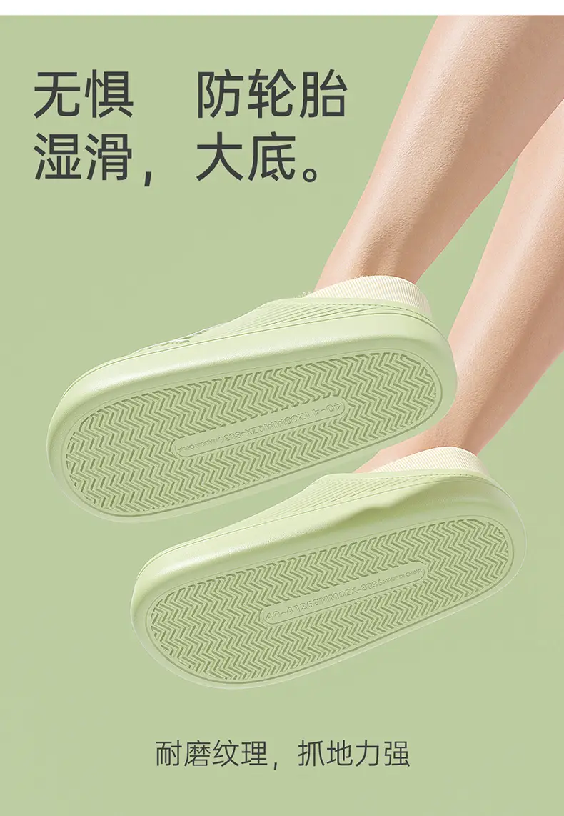 Waterproof cotton slippers women's winter home indoor non-slip wool slippers fleece-lined bear bag heel thick bottom cotton shoes men's wholesale — feature 2