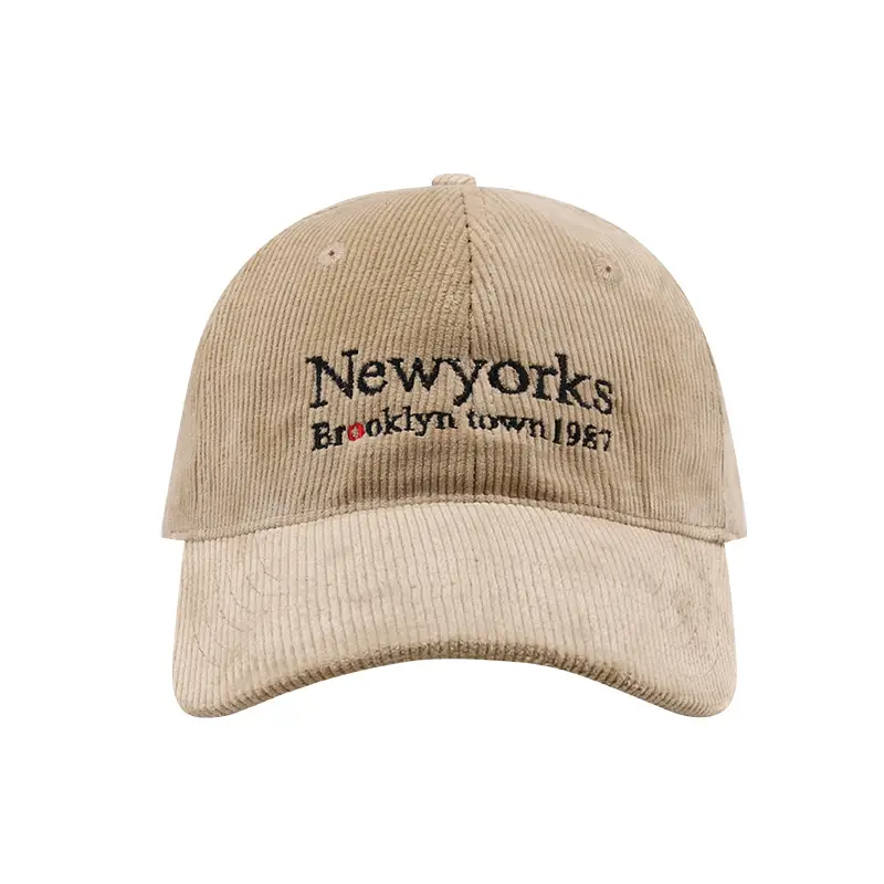 New Yorks Embroidered Beige Baseball Cap Winter Warm - Image 7