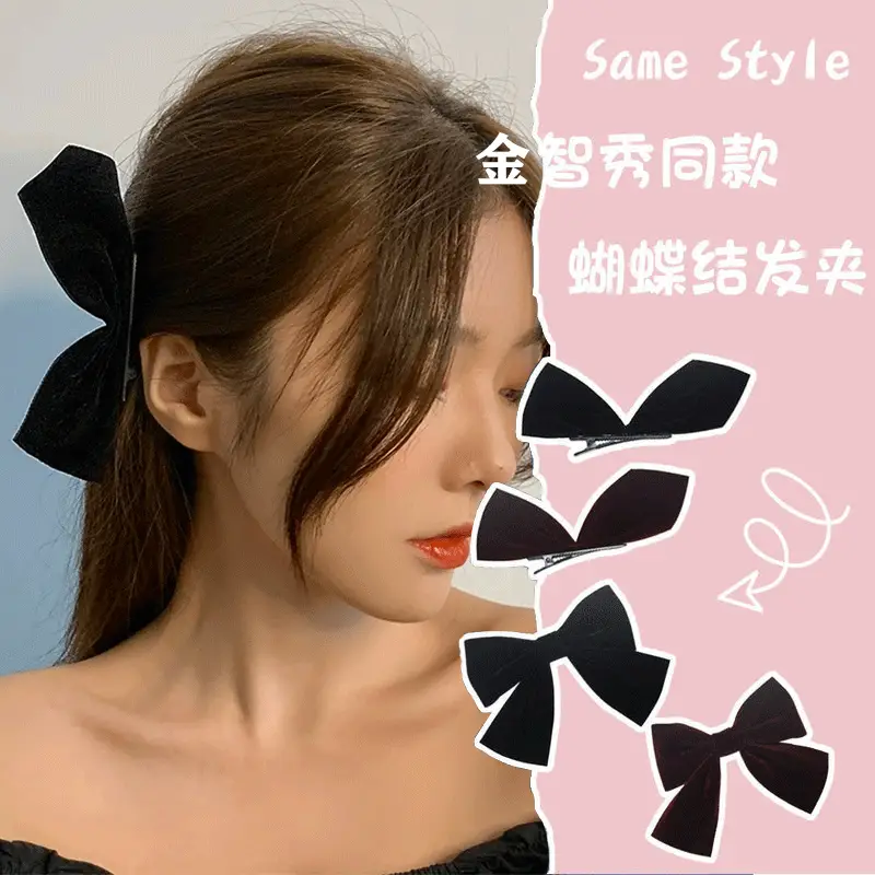 Korean Style Bow Hairpin with French Retro Design - Image 48