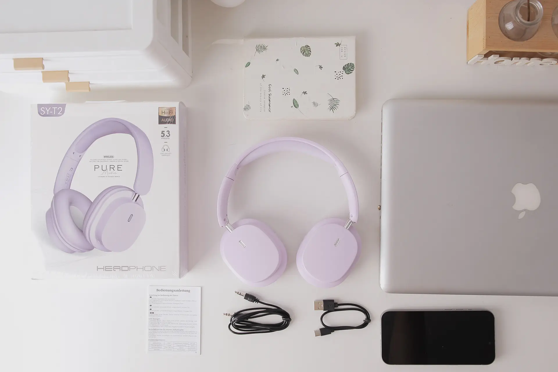 Pink Noise-Red Bluetooth Headset with 3.5mm Cable — feature 27