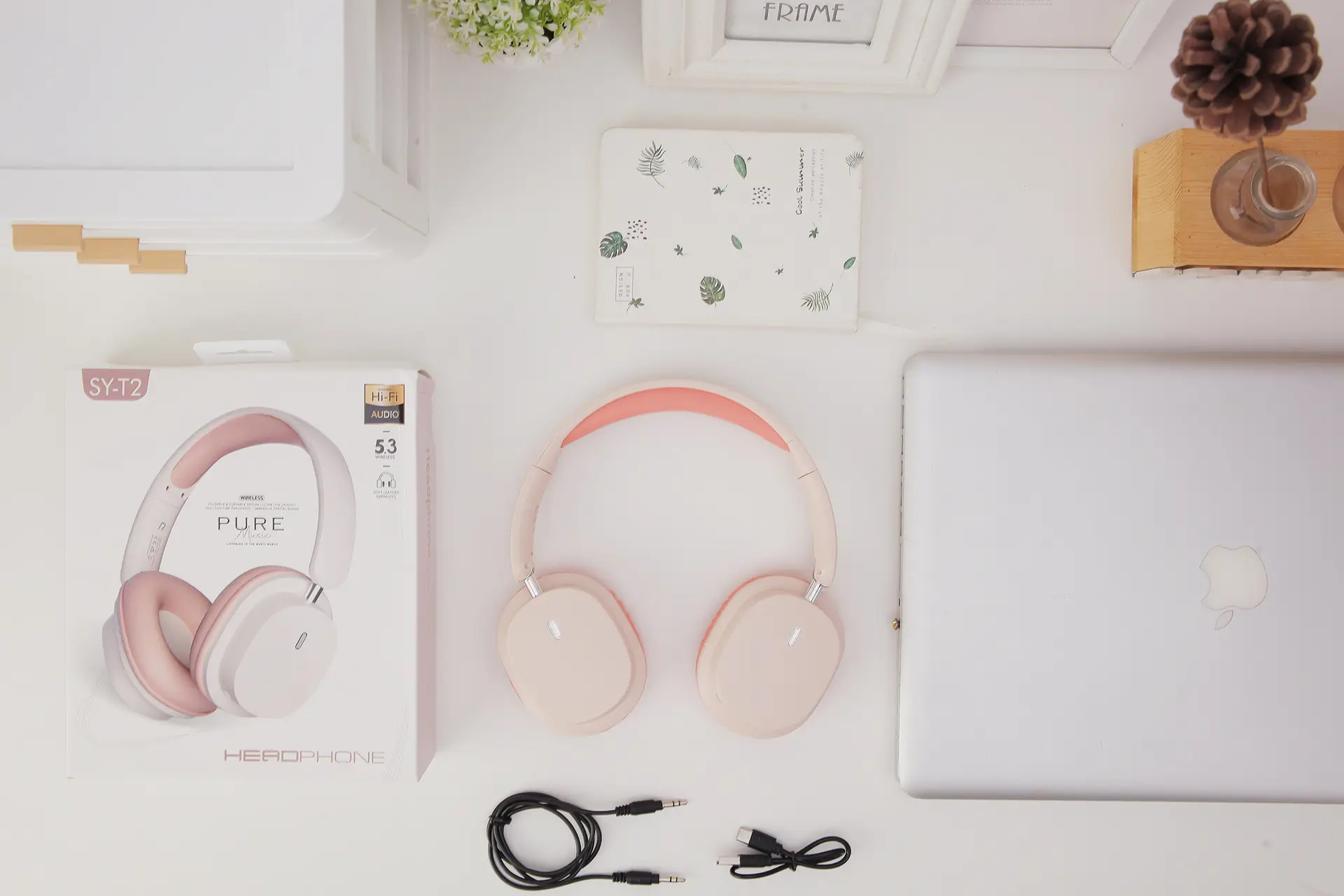 Pink Noise-Red Bluetooth Headset with 3.5mm Cable — feature 28