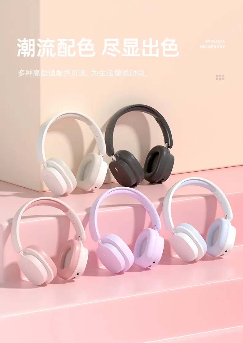 Pink Noise-Red Bluetooth Headset with 3.5mm Cable — feature 7