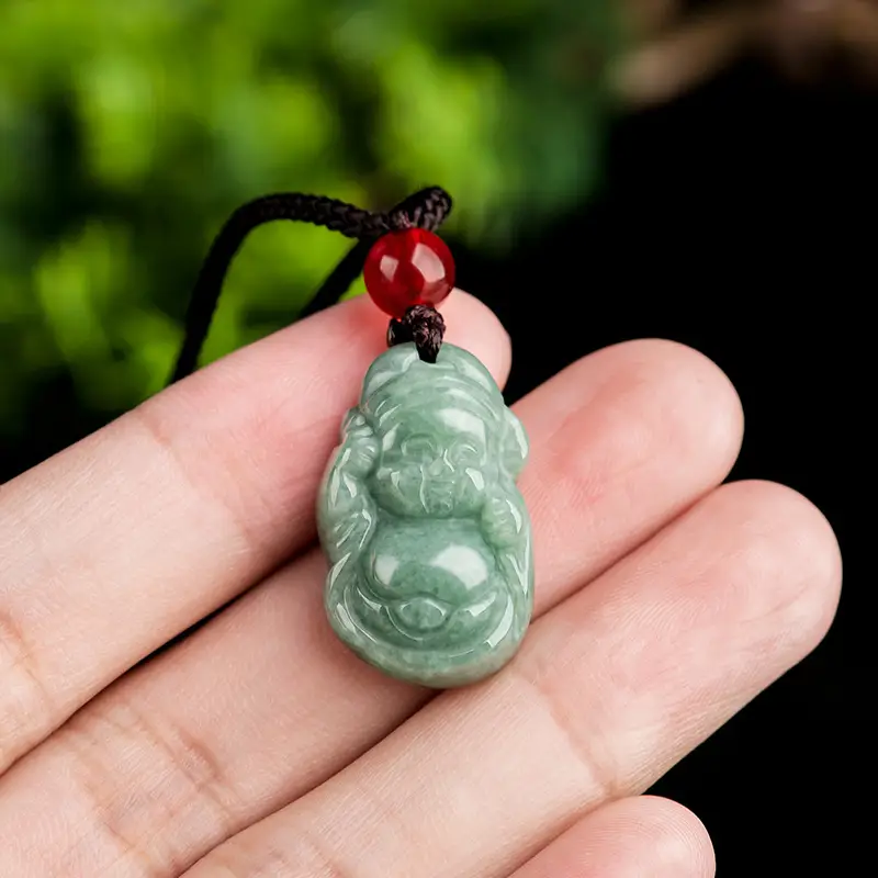 Natural Jade Baby Pendant Green 18g Tongcai