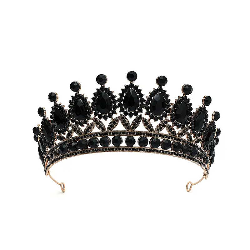Princess Crown with Emerald Stones for Weddings & Parties