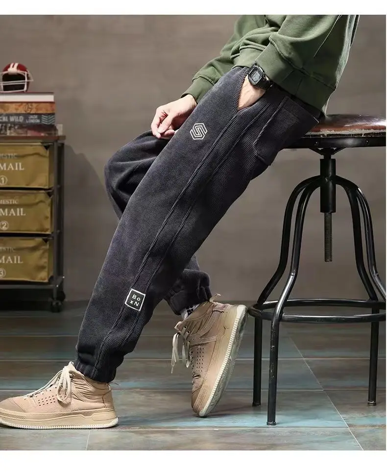 Men Fleece Lit Pants Winter Cold Proof Thick Black — feature 8