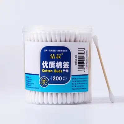 100pcs Double-Headed Bamboo Cotton Swabs - Image 2