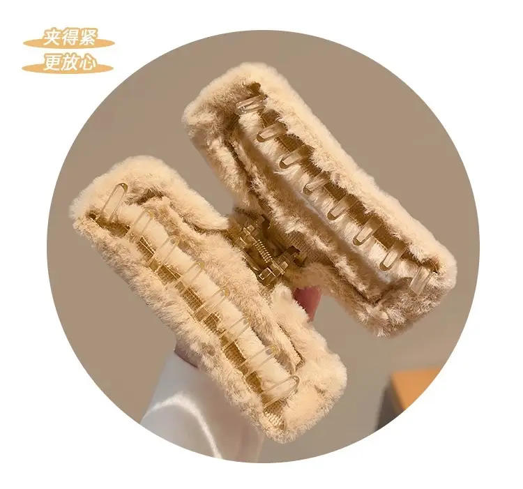 Autumn Winter Furry Hairpin Clip for Women — feature 11