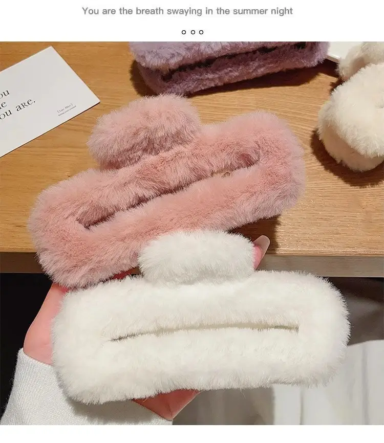 Autumn Winter Furry Hairpin Clip for Women — feature 13