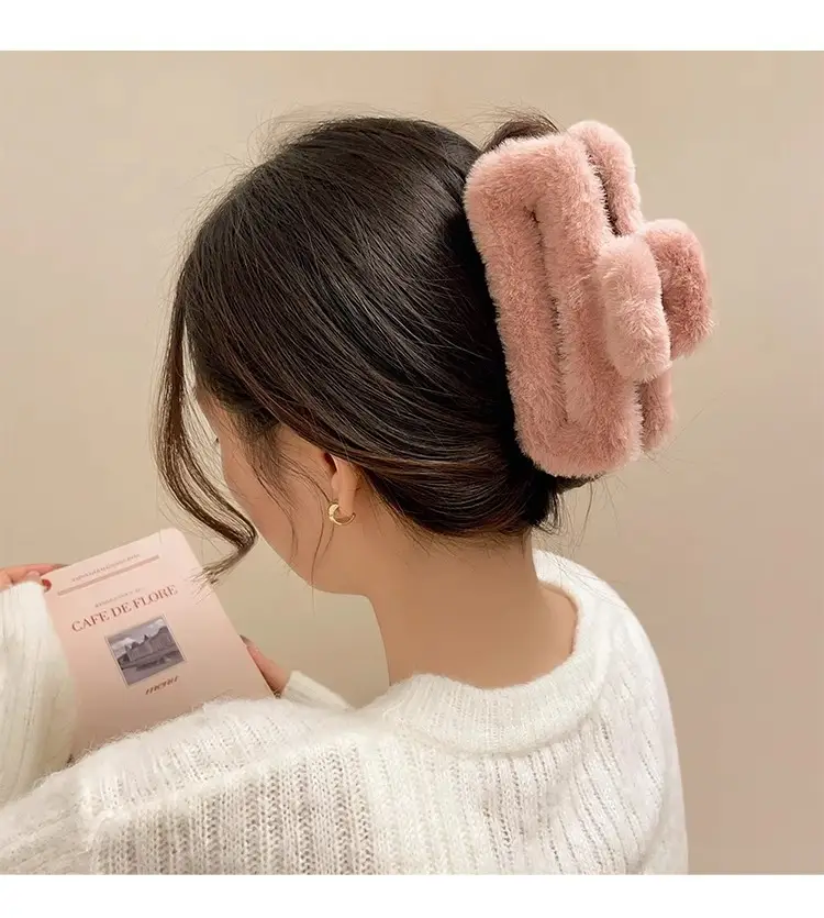 Autumn Winter Furry Hairpin Clip for Women — feature 14