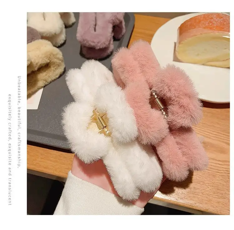 Autumn Winter Furry Hairpin Clip for Women — feature 6