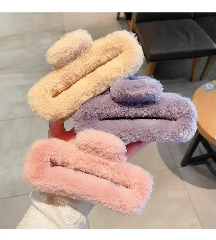 Autumn Winter Furry Hairpin Clip for Women — feature 7