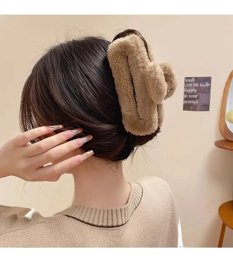 Autumn Winter Furry Hairpin Clip for Women — feature 8