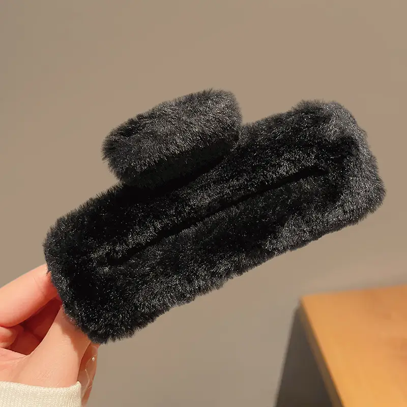 Autumn Winter Furry Hairpin Clip for Women - Image 2