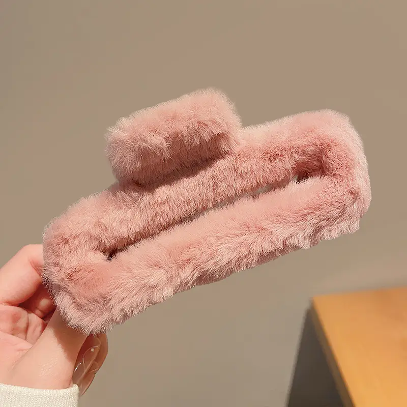 Autumn Winter Furry Hairpin Clip for Women - Image 4