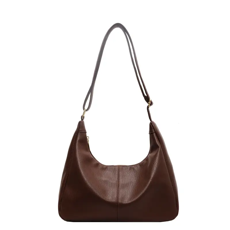Black Leather Shoulder Bag for Women 2023