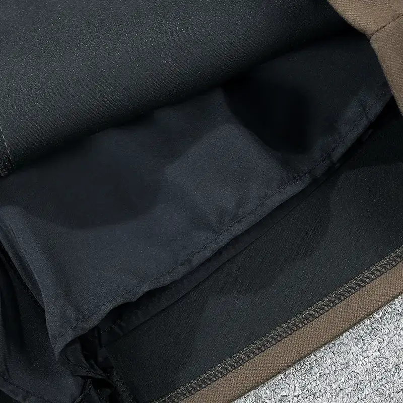 Black Korean Style Woolen Skirt with Belt - Image 5