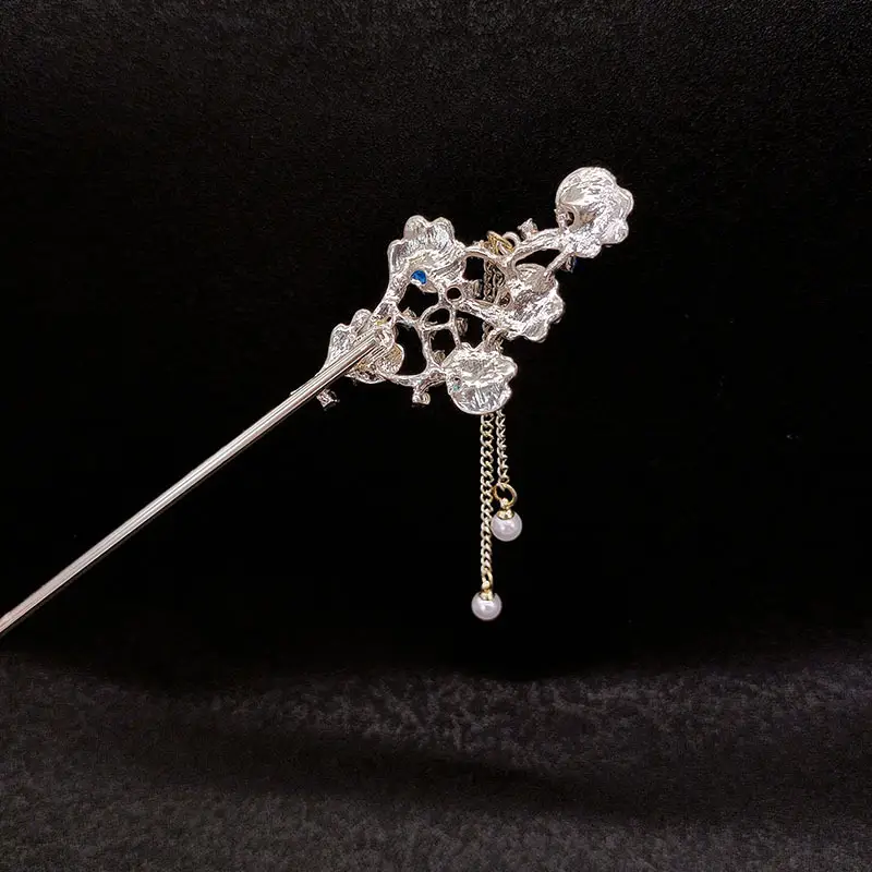 Blue Xiangyun Tassel Hairpin for Women - Image 4
