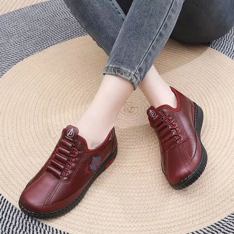 Winter New Non-slip Slip-on Casual Women's Shoes fleece-lined Snow Boots Thickened Women's Shoes Middle-aged and Elderly Moms Shoes - Image 6