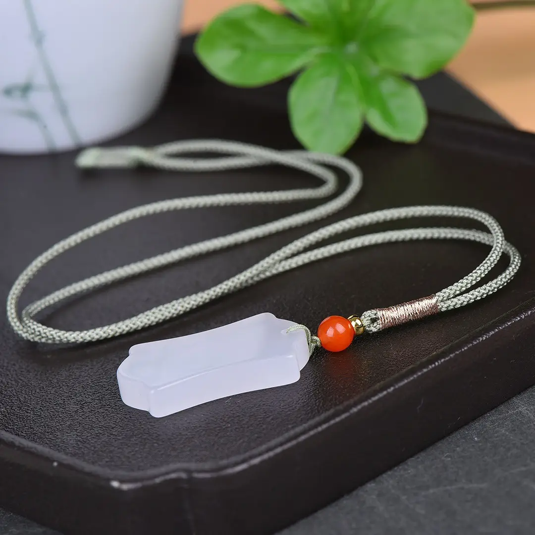 Exquisite Gold & Jade Ping An Necklace for Women - Image 4