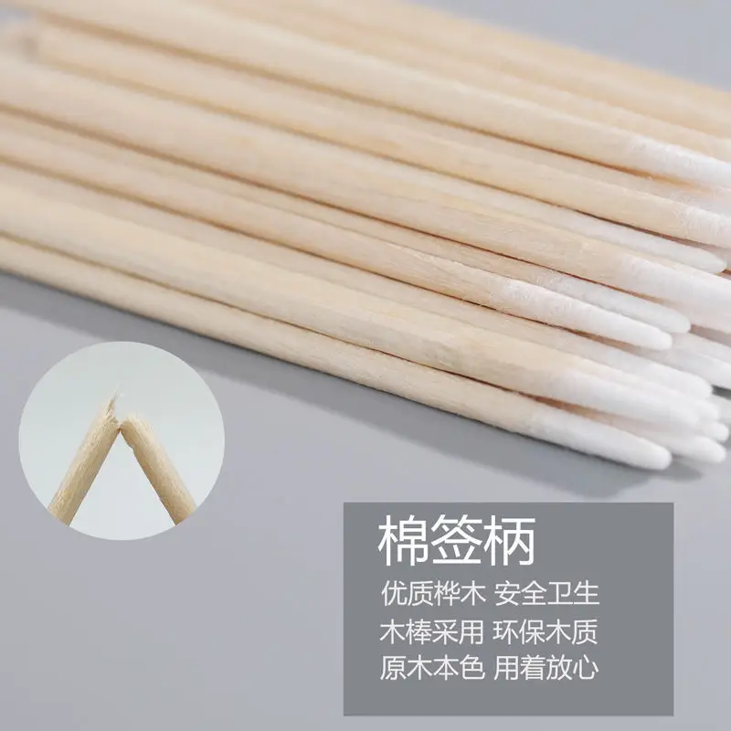 Double-Headed Cotton Eyebrow Swabs for Precision Application - Image 3