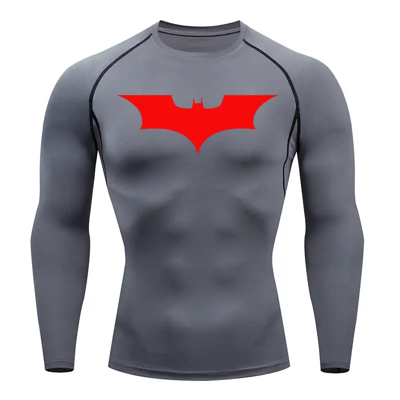 Men's Batman Graphic Compression T-Shirt Grey - Image 21