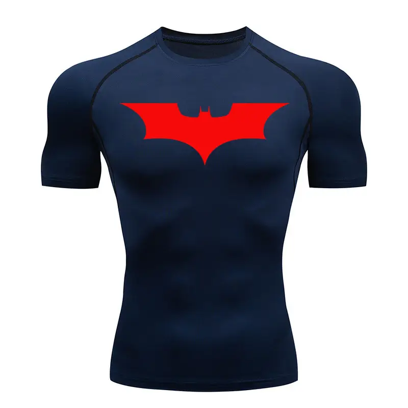 Men's Batman Graphic Compression T-Shirt Grey - Image 6