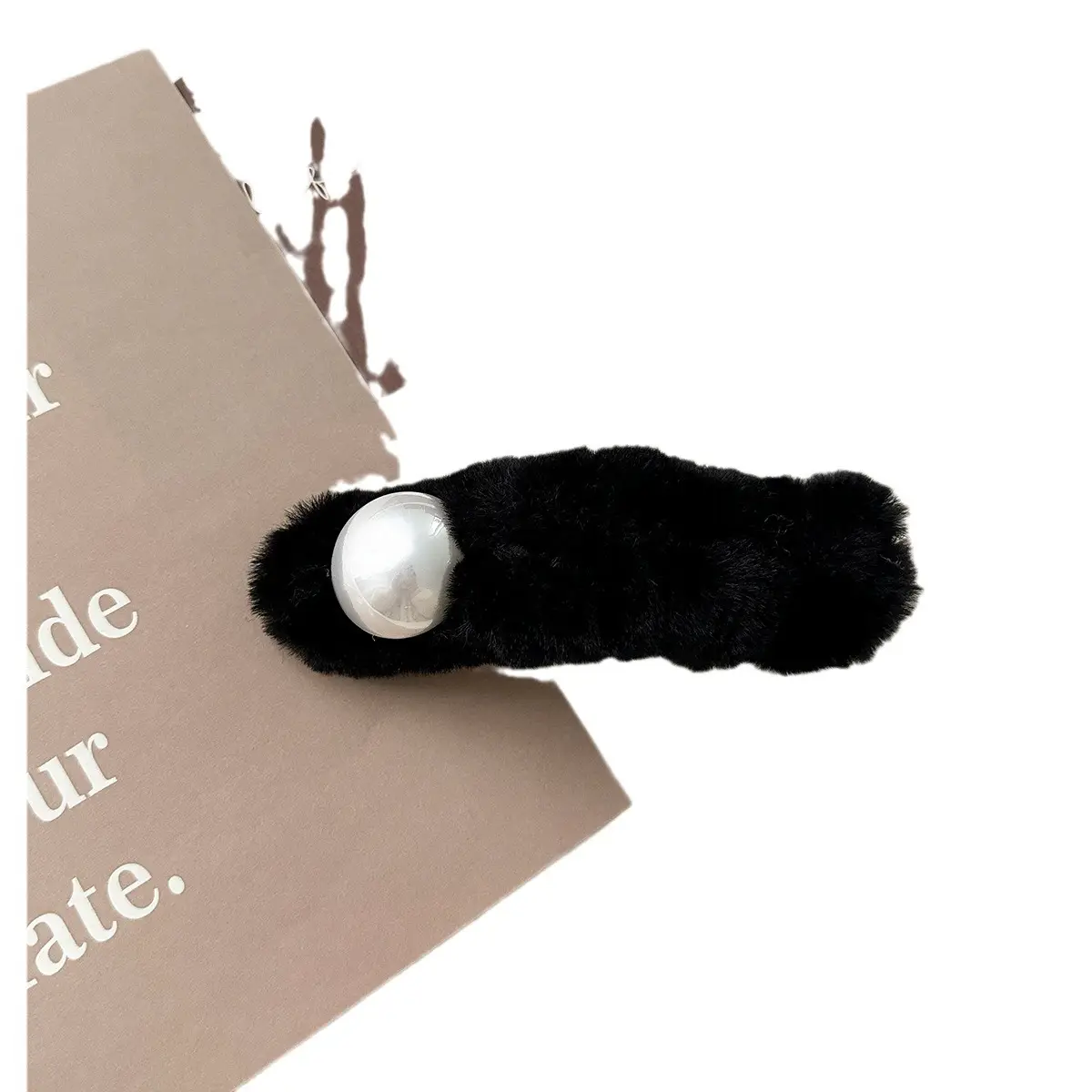 Furry Pearl Hairpin for Women Autumn Winter - Image 9